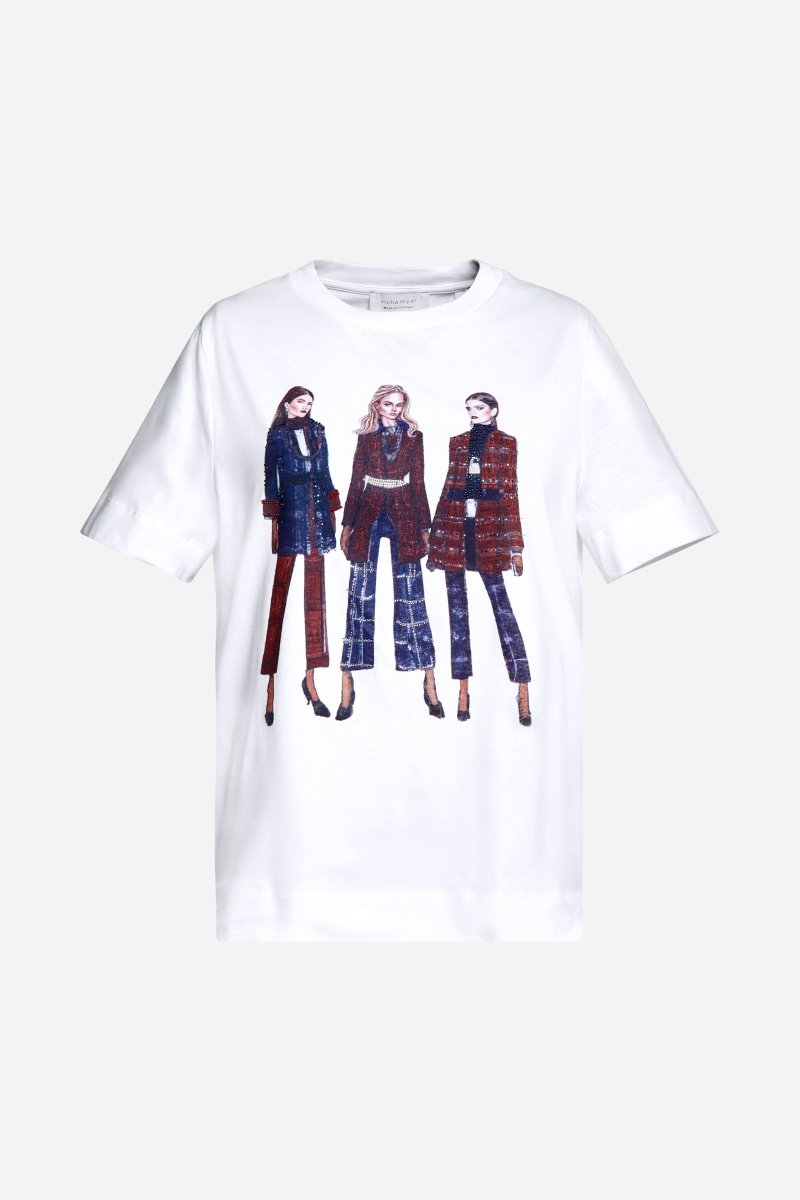 Eich & Royal Weißes T-Shirt mit Crew-Neck Super Rabatt