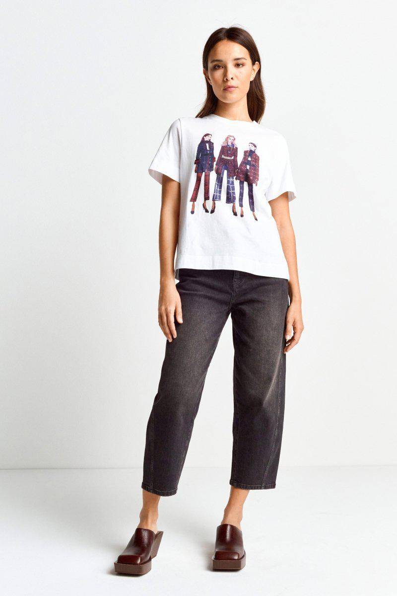 Eich & Royal Weißes T-Shirt mit Crew-Neck Super Rabatt