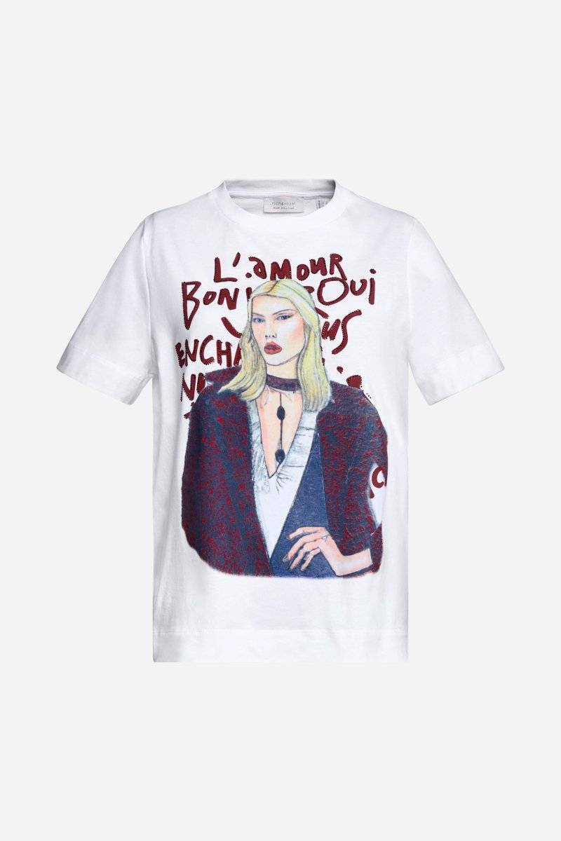 Eich & Royal T-Shirt mit Fashion-Illustration Angebote