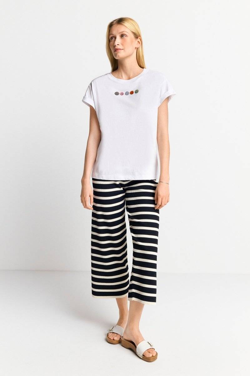 Eich & Royal T-Shirt mit Strass-Applikationen Flash Sale