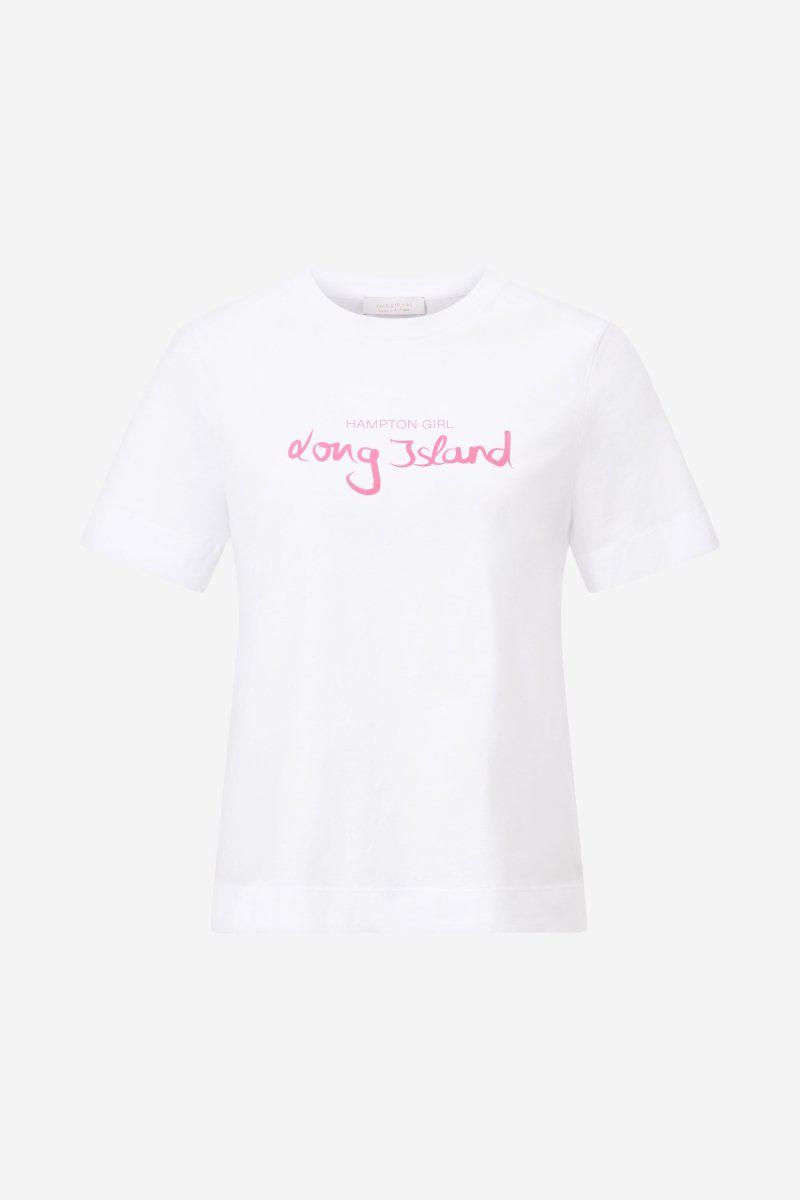 Eich & Royal Weißes T-Shirt mit Schriftzug Heißer Verkauf