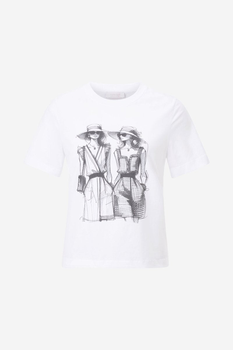 Eich & Royal Weißes T-Shirt mit Statement-Print Neueste Mode