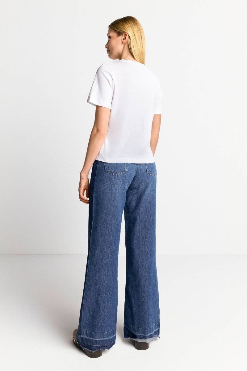 Eich & Royal Weißes T-Shirt mit Statement-Print Neueste Mode