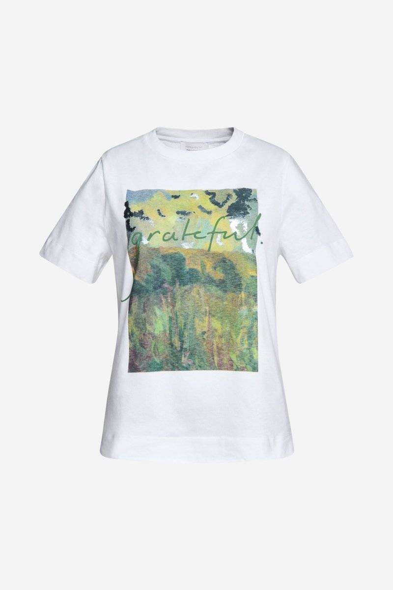 Eich & Royal Weißes T-Shirt mit Print Riesige Ersparnisse