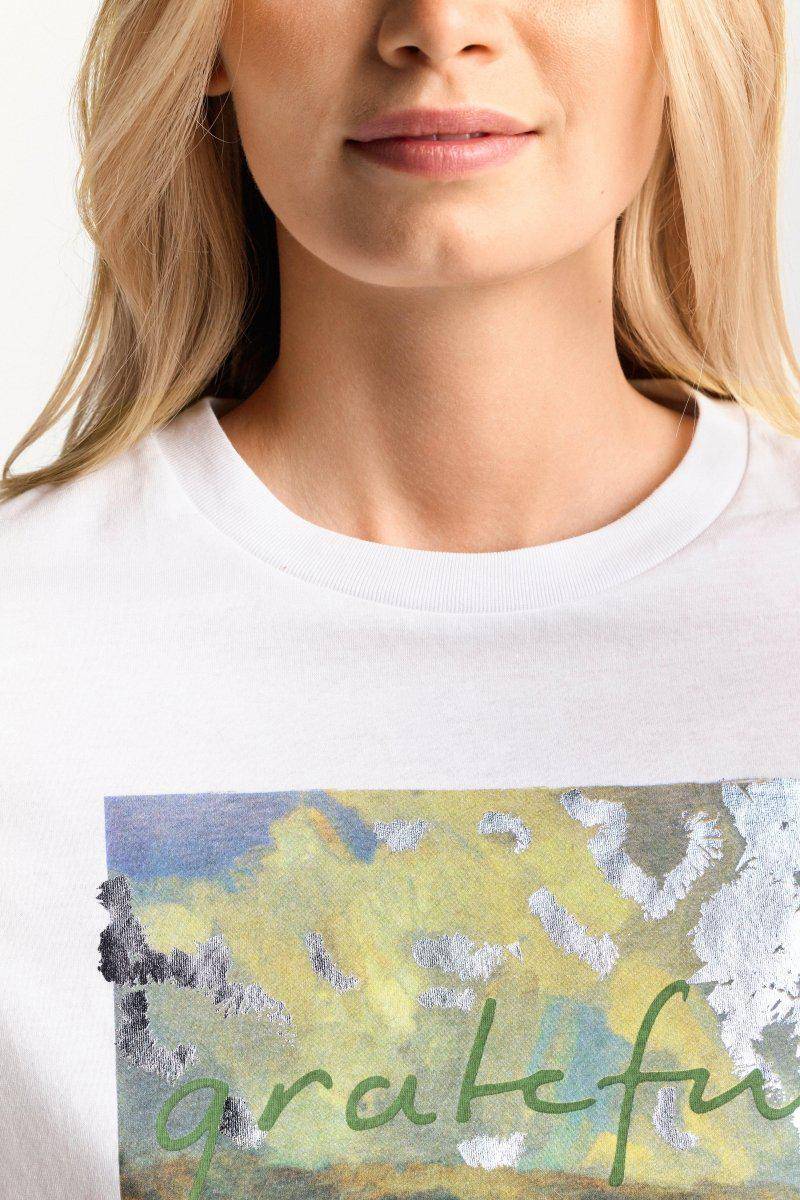 Eich & Royal Weißes T-Shirt mit Print Riesige Ersparnisse