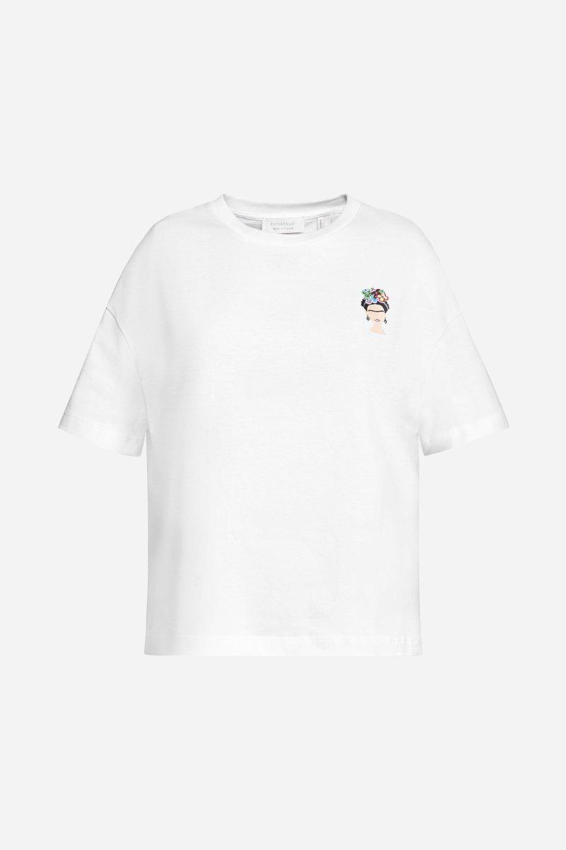 Eich & Royal T-Shirt mit Frida Kahlo-Applikation 50% Rabatt mit kostenlosem Versand