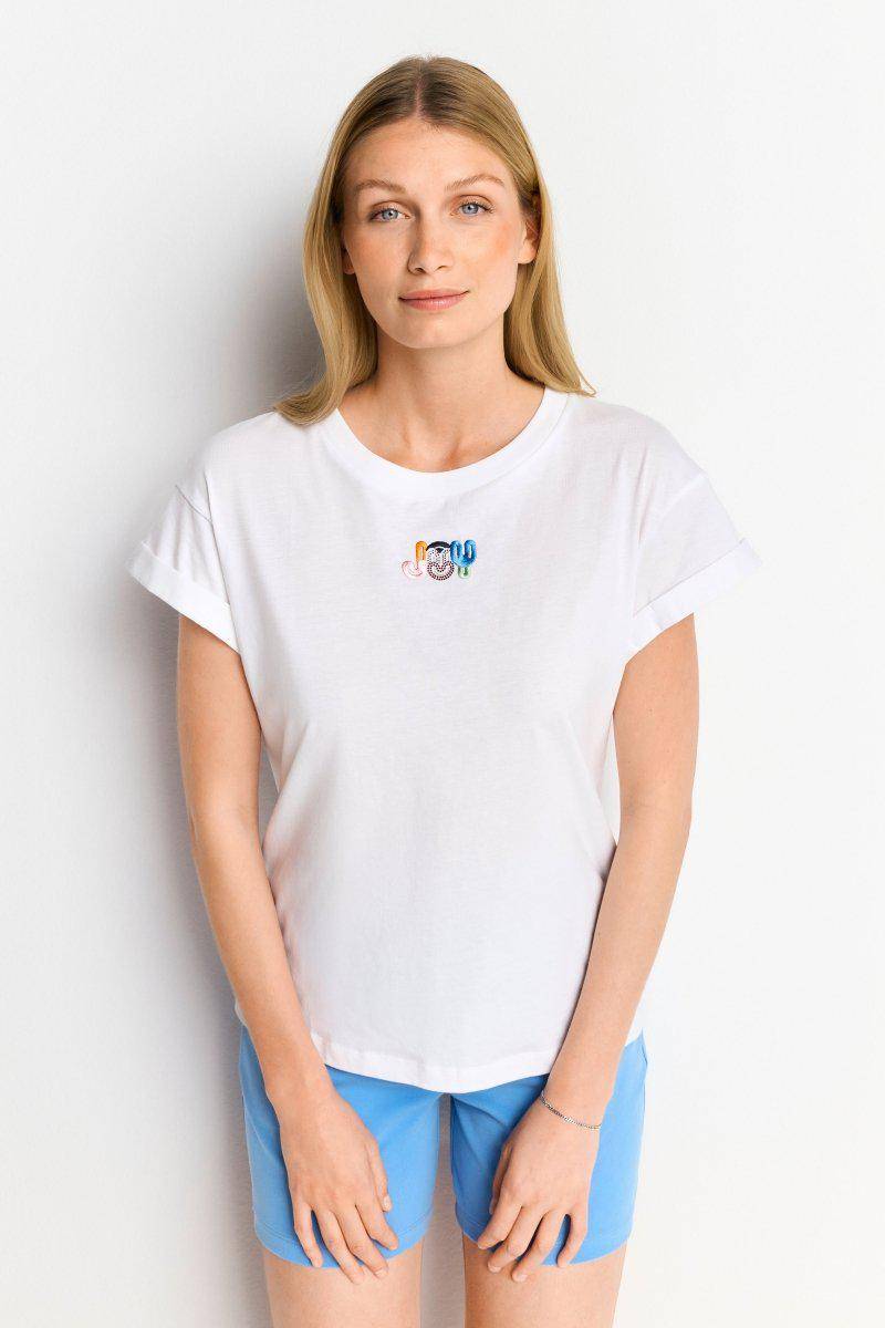 Eich & Royal Weißes T-Shirt mit Crew-Neck Kostenloser Versand international