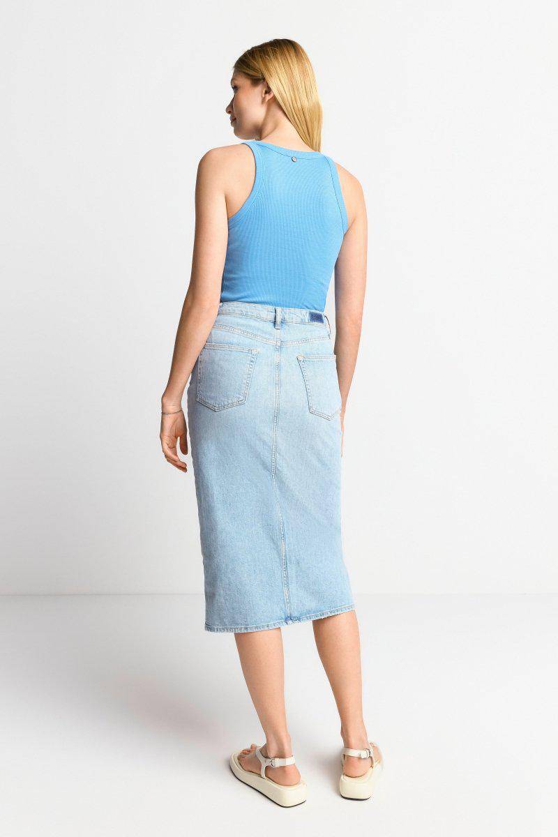 Eich & Royal Figurbetontes Rib-Top in Cruise Blue Speichern exportieren