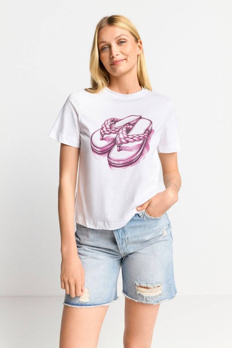 Eich & Royal T-Shirt mit strassverziertem Print Outlet