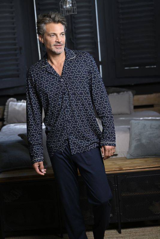 Ringella Pyjama mit durchgehender Knopfleiste Black Friday