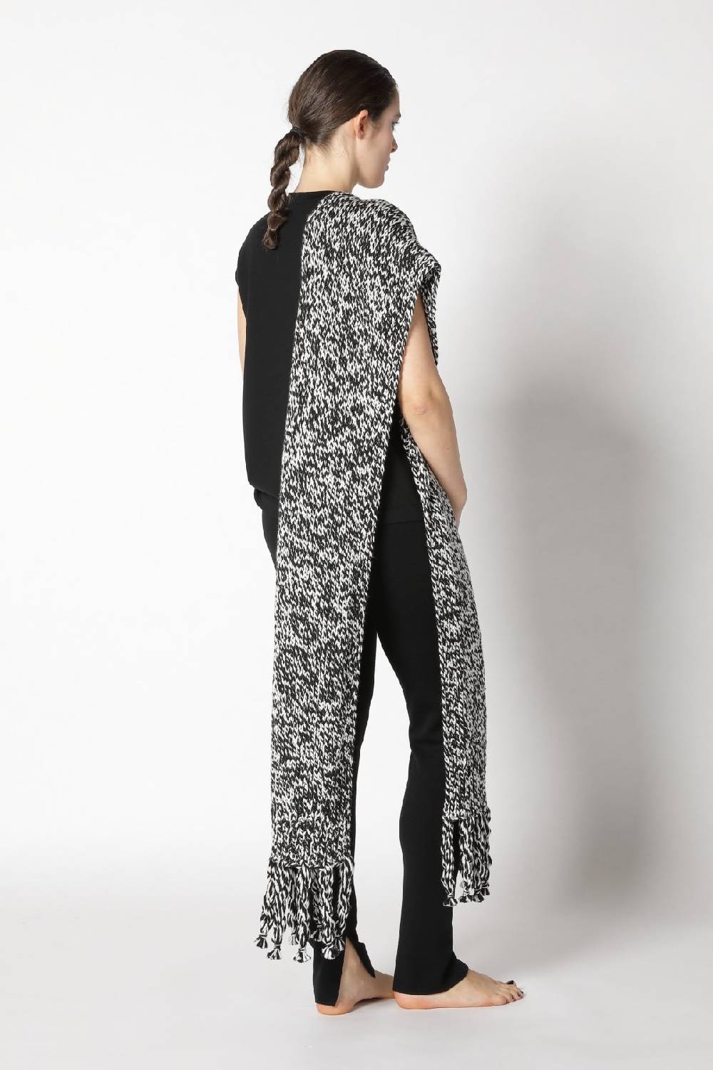 Sminfinity stretchy shell top + milano slim cut pants + contrast mouliné scarf Lagerräumung