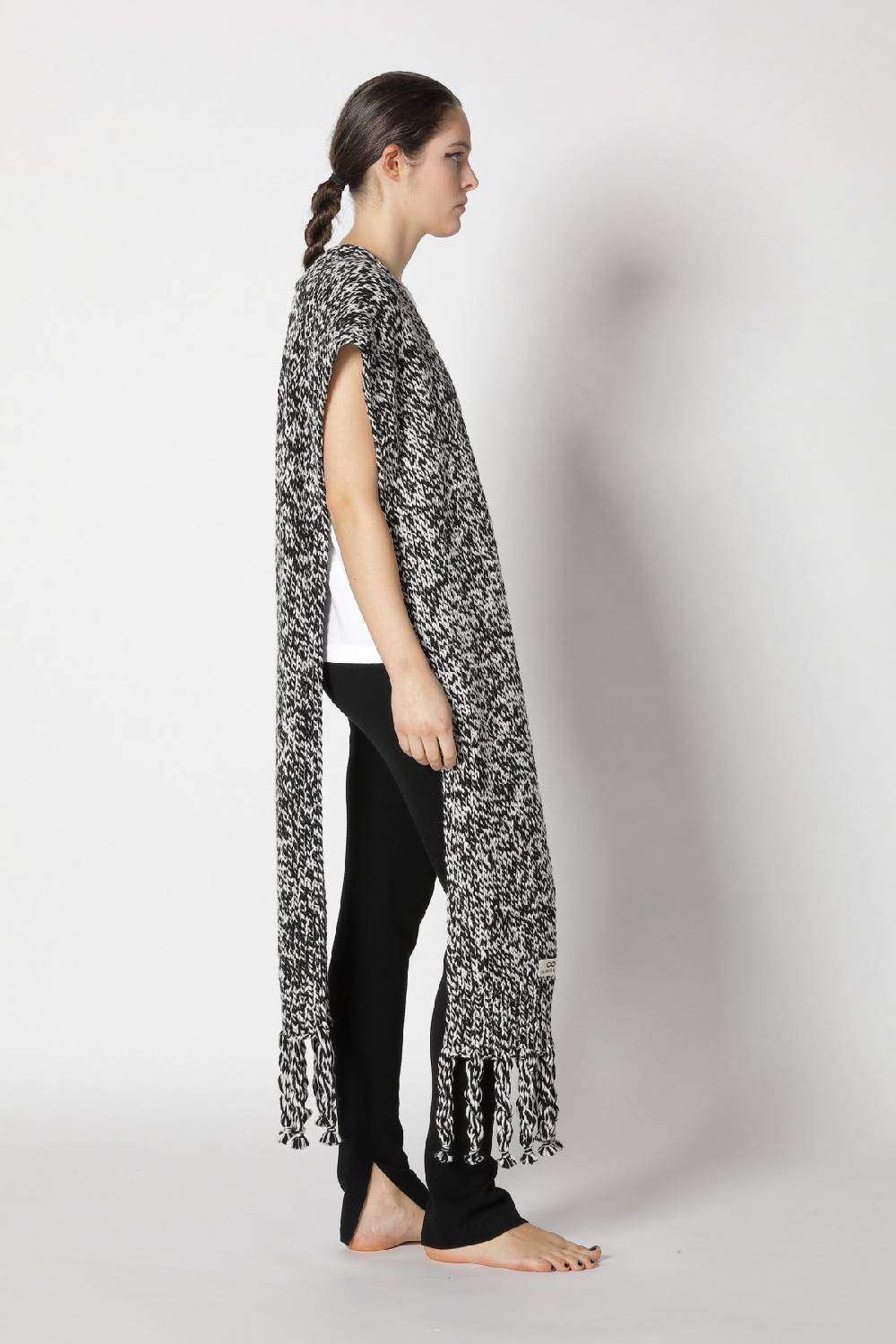 Sminfinity stretchy shell top + milano slim cut pants + contrast mouliné scarf Heißer Verkauf