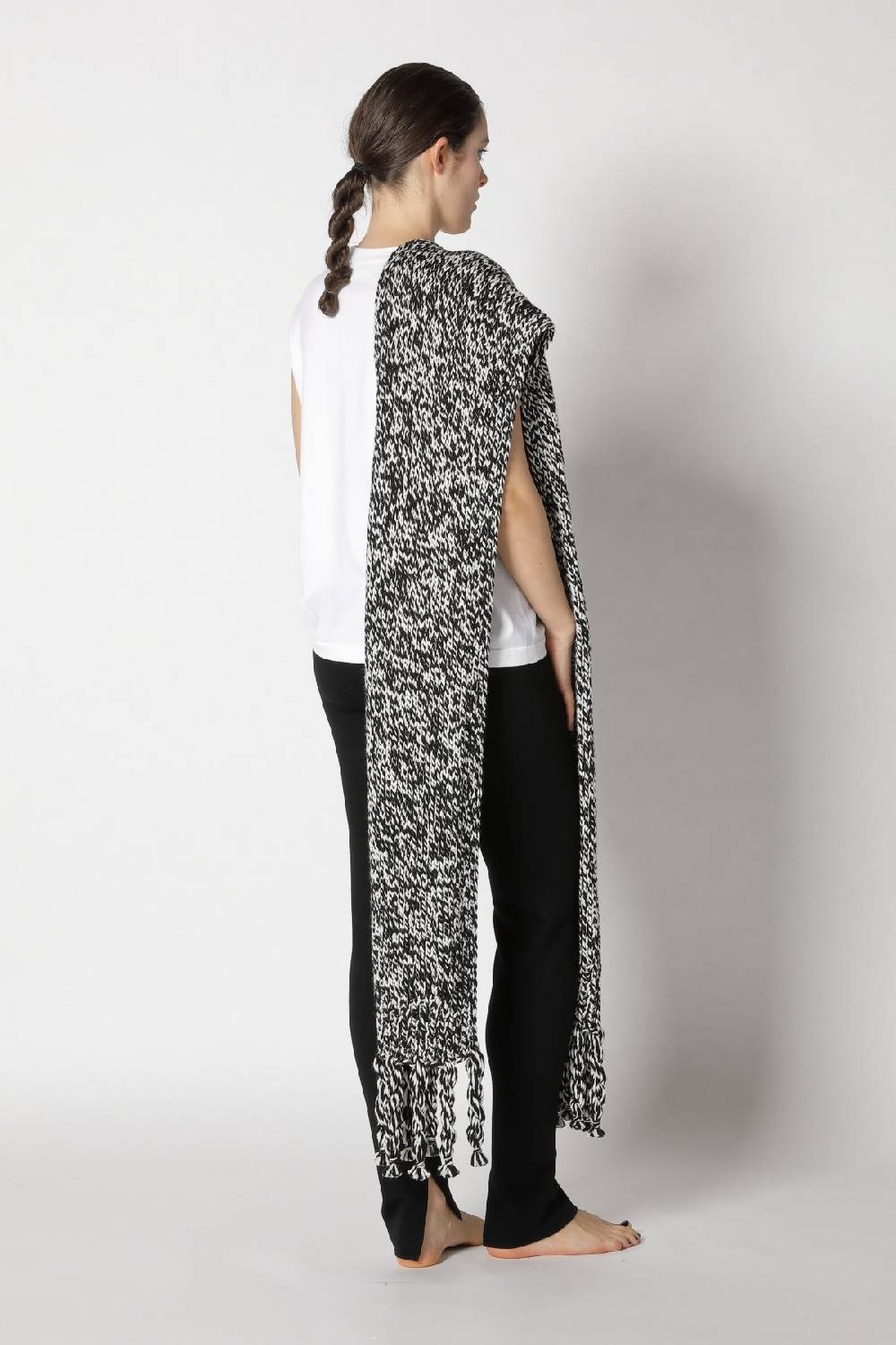 Sminfinity stretchy shell top + milano slim cut pants + contrast mouliné scarf Heißer Verkauf