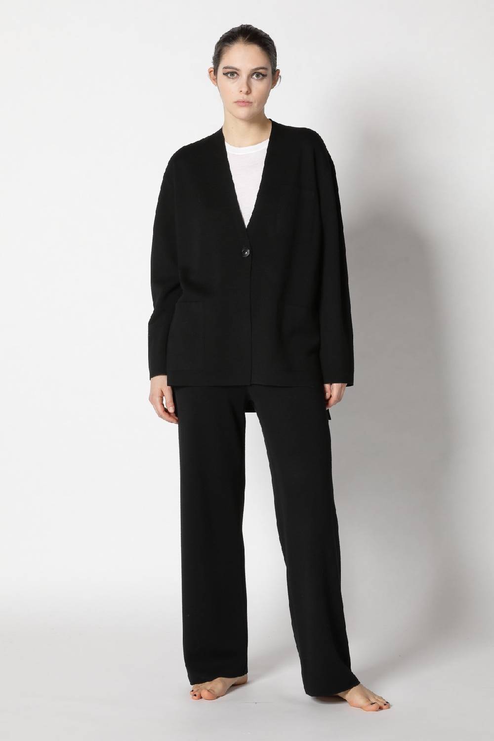 Sminfinity milano one button jacket + flowing cape jumper + milano palazzo pants Exklusive Angebote
