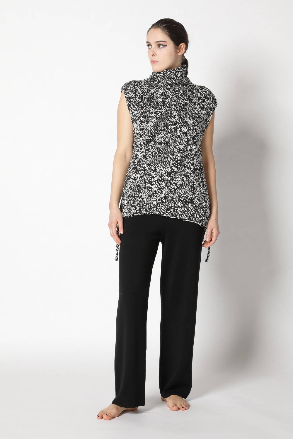 Sminfinity contrast mouliné turtle flap + contrast mouliné scarf + milano palazzo pants Blitzangebot