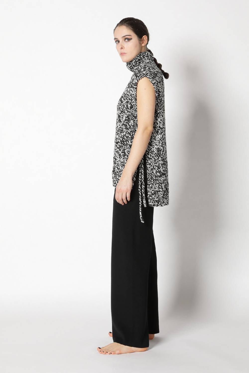 Sminfinity contrast mouliné turtle flap + contrast mouliné scarf + milano palazzo pants Blitzangebot