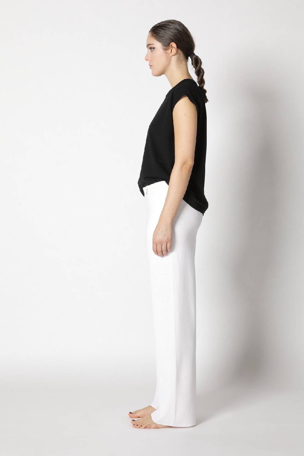 Sminfinity stretchy shell top + contrast mouliné scarf + milano palazzo pants Sonderangebote
