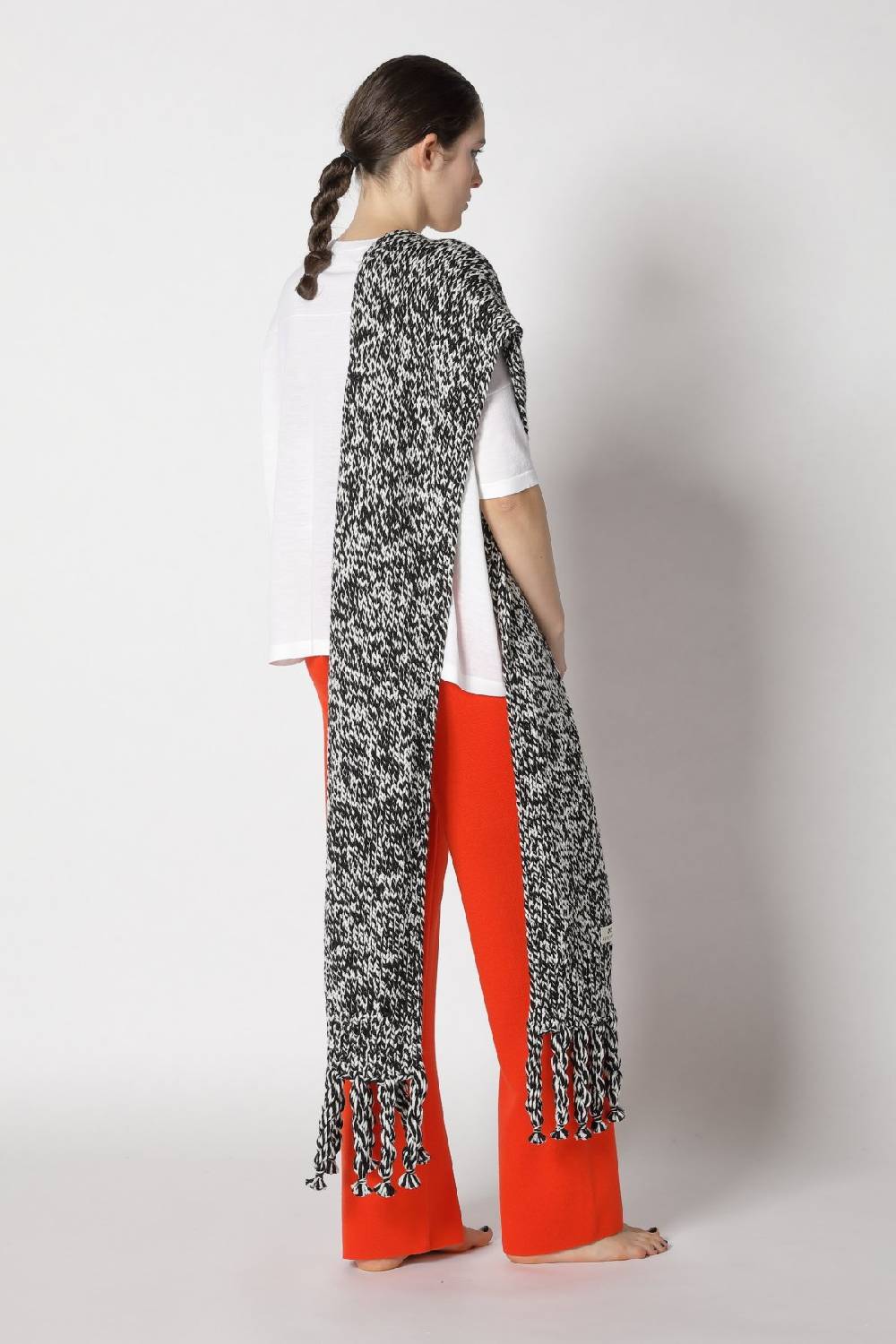 Sminfinity flowing cape jumper + milano palazzo pants + contrast mouliné scarf Wochenangebot
