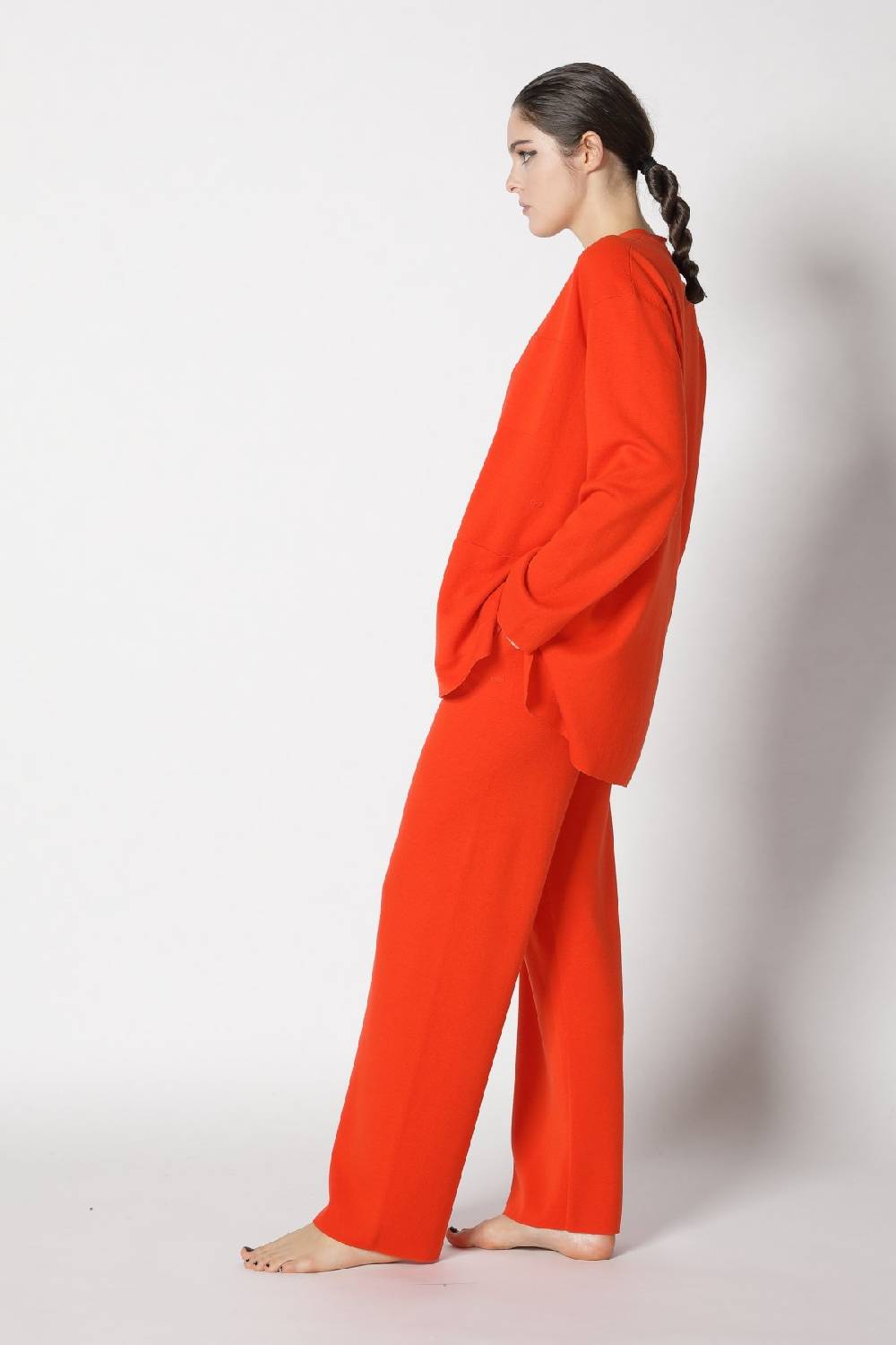 Sminfinity milano one button jacket + flowing cape jumper+ milano palazzo pants Kostenlose Rückgabe