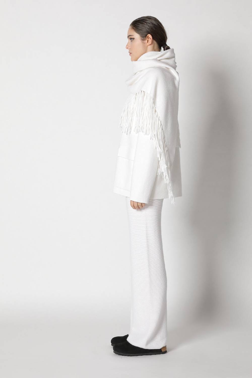Sminfinity doubleface shirtjacket + garter triangle + garter palazzo pants Bis zu 60% Rabatt