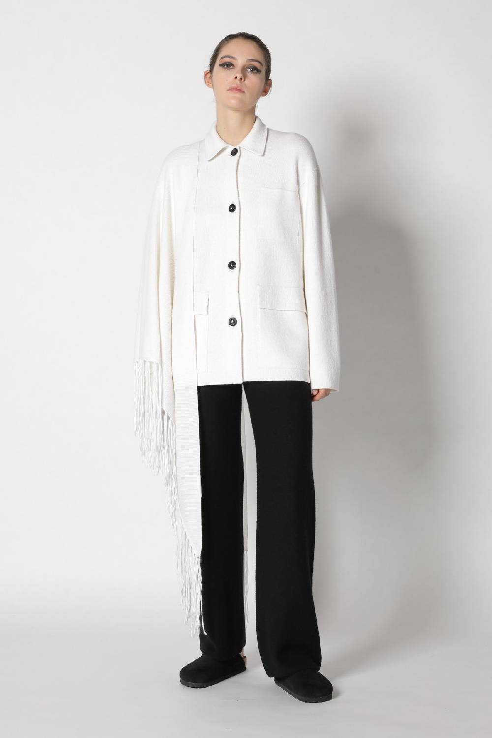 Sminfinity doubleface shirtjacket + garter palazzo pants Bis zu 65% Rabatt