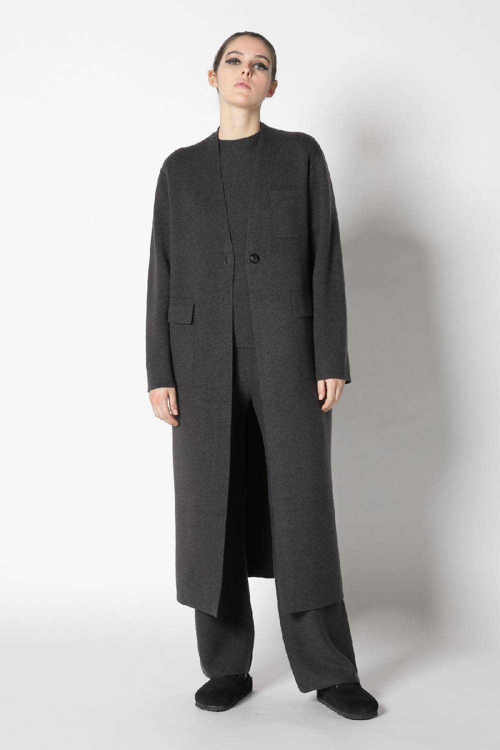 Sminfinity doubleface maxi coat + garter T jumper + garter palazzo pants 50% Rabatt mit kostenlosem Versand