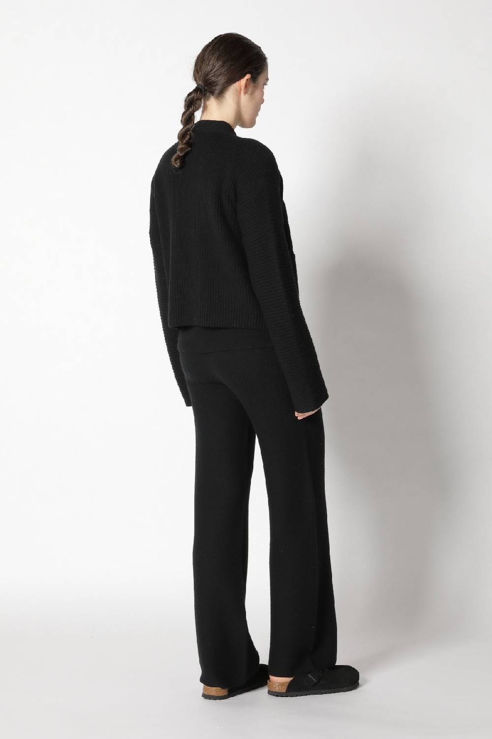 Sminfinity slouchy rib cardigan + garter T jumper + garter palazzo pants Fabrikladen