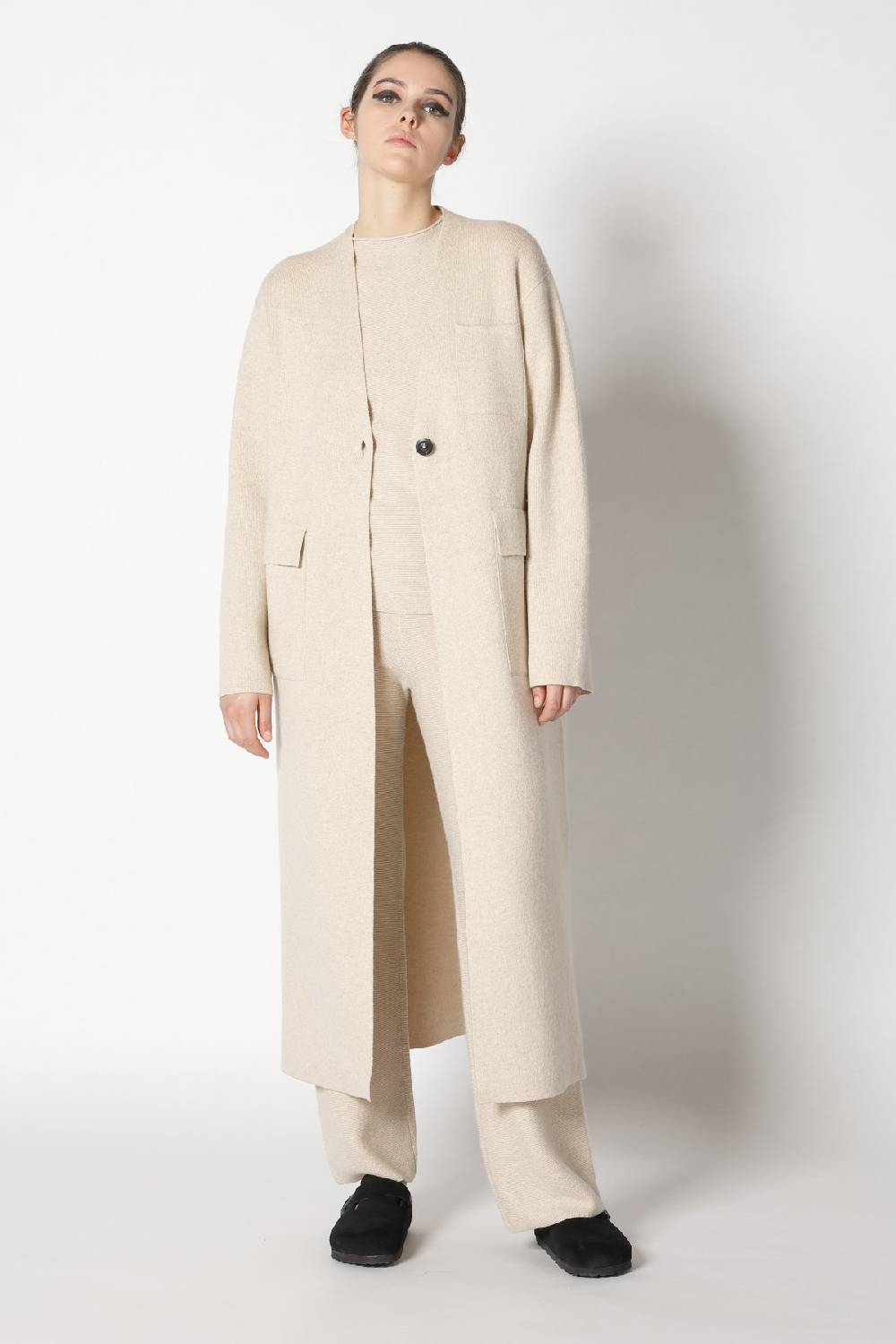 Sminfinity doubleface maxi coat + garter T jumper + garter palazzo pants zollfrei