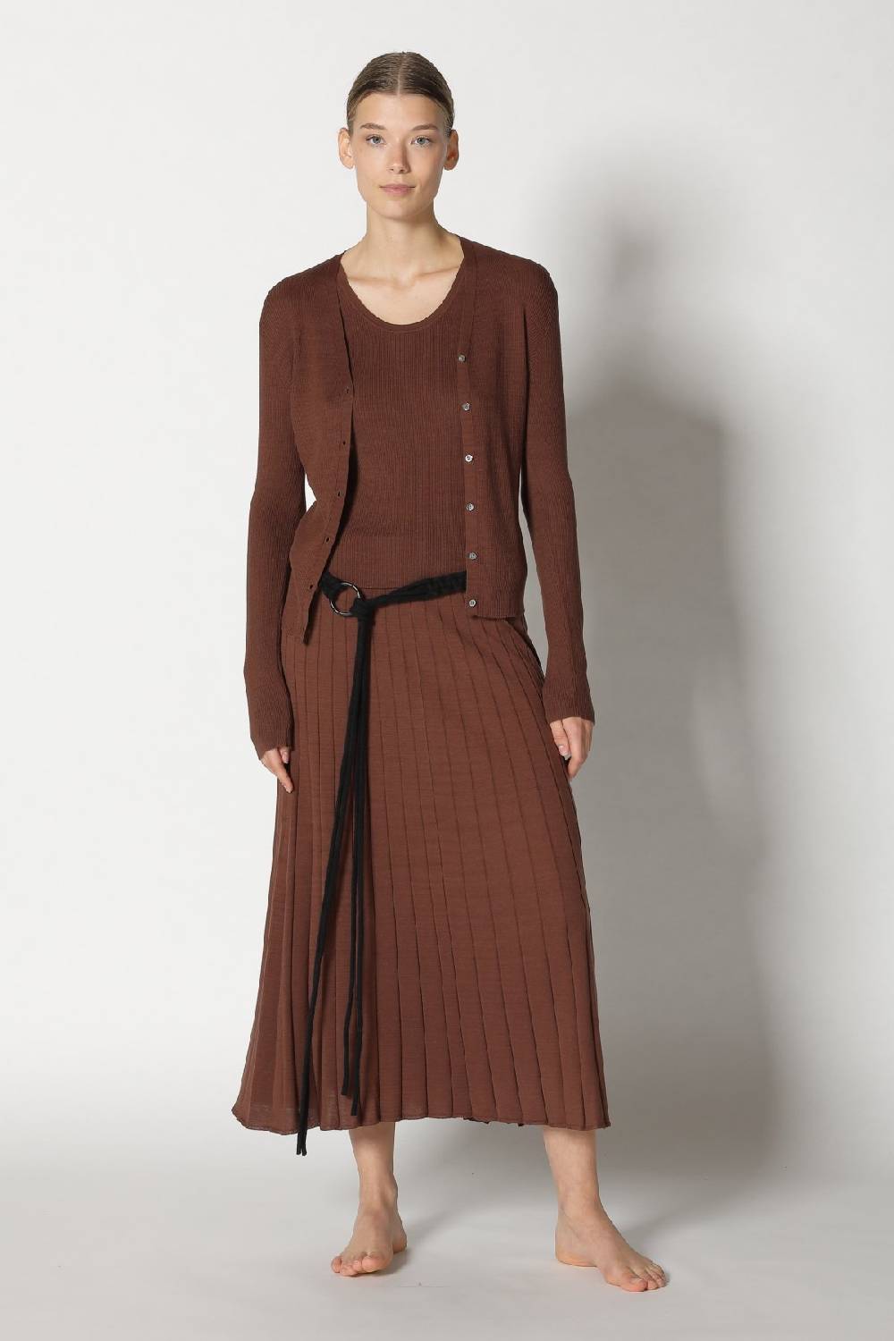 Sminfinity silky rib cardy + silky rib tank top + silky sun rib skirt + hang loose ring belt Angebote