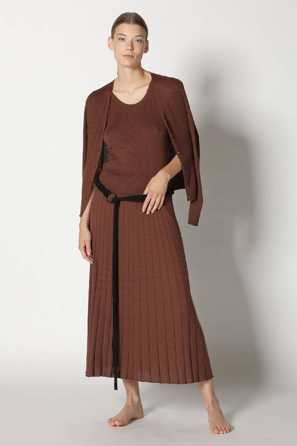 Sminfinity silky rib cardy + silky rib tank top + silky sun rib skirt + hang loose ring belt Angebote
