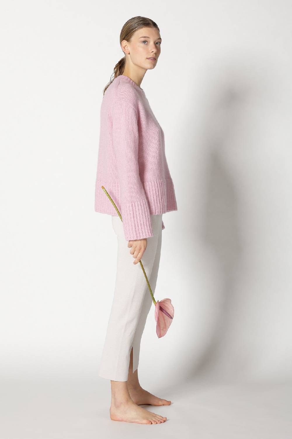 Sminfinity fluffy crew jumper + silky cropped pants Günstig kaufen