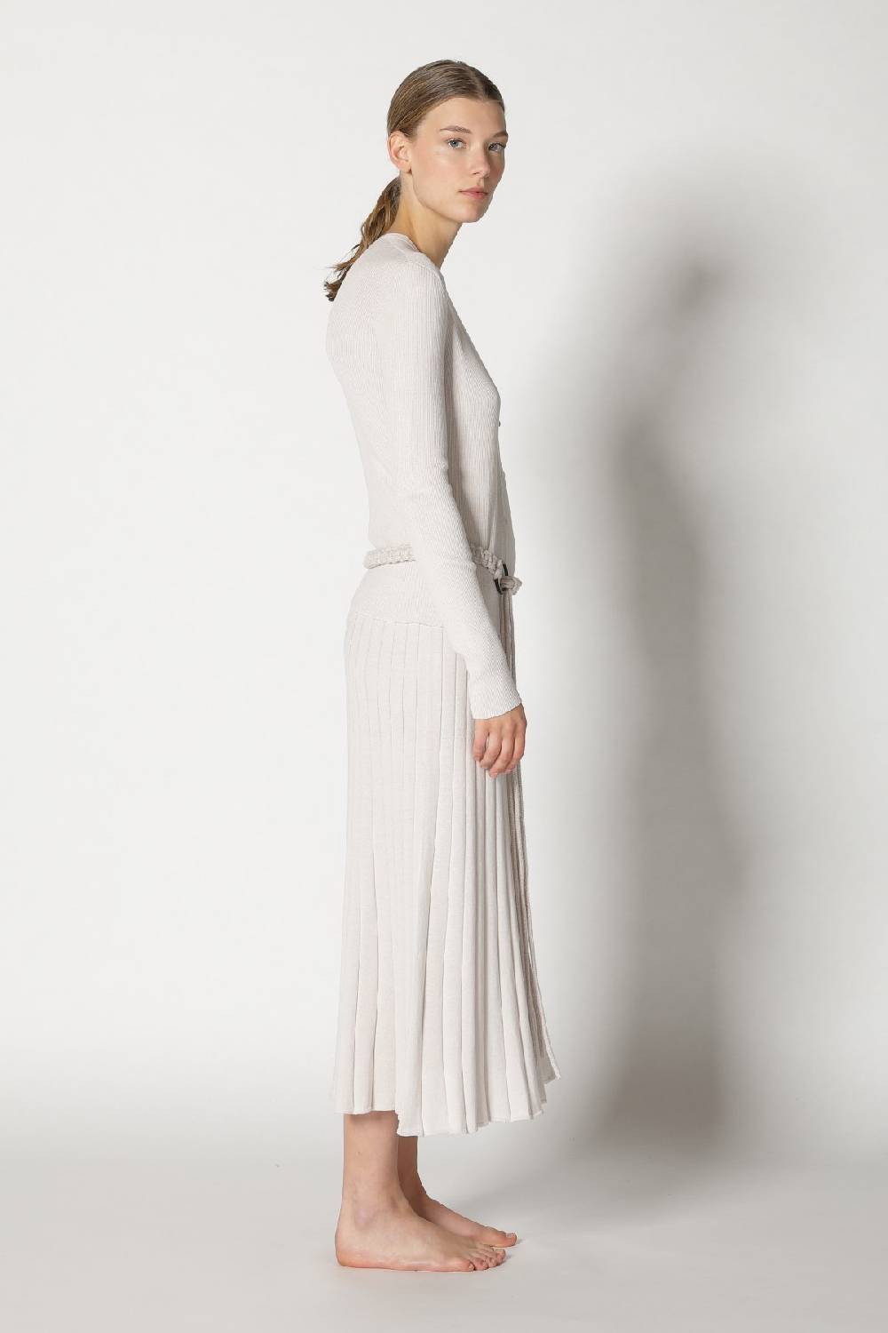 Sminfinity silky rib cardy + silky rib tank top + silky sun rib skirt + hang loose ring belt Black Friday
