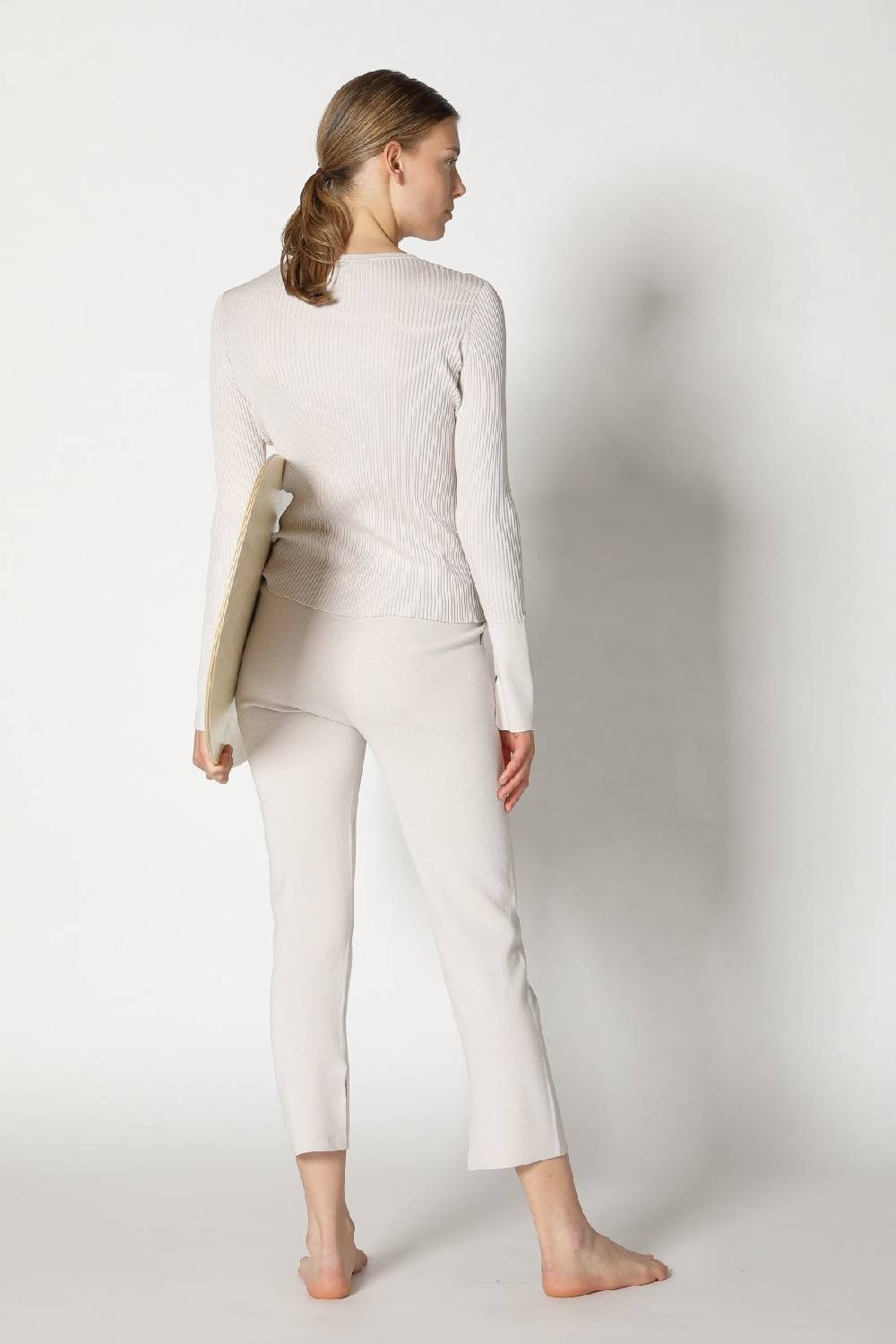 Sminfinity silky rib crew jumper + silky cropped pants Cyber Monday