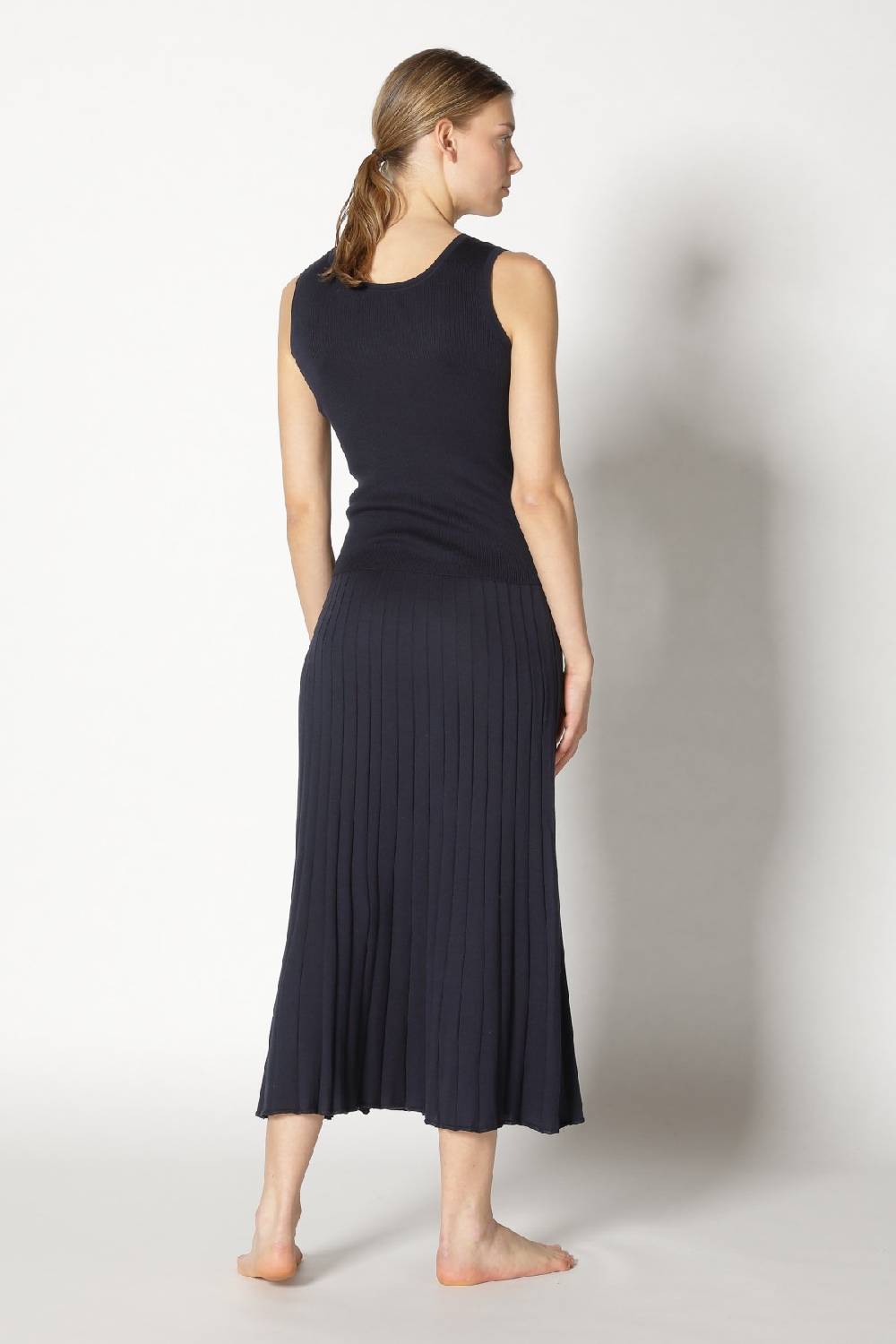 Sminfinity silky rib tank top + silky sun rib skirt + hang loose ring belt handmade makrame Valentinstagsangebot