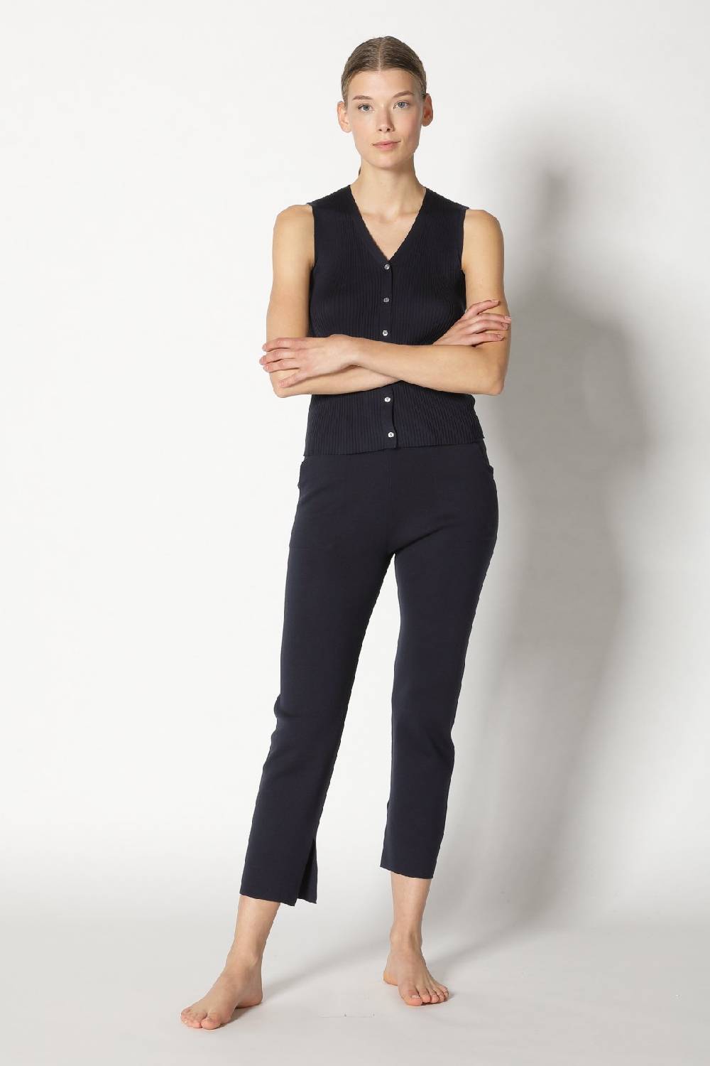 Sminfinity silky rib vest + silky cropped pants Lagerräumung