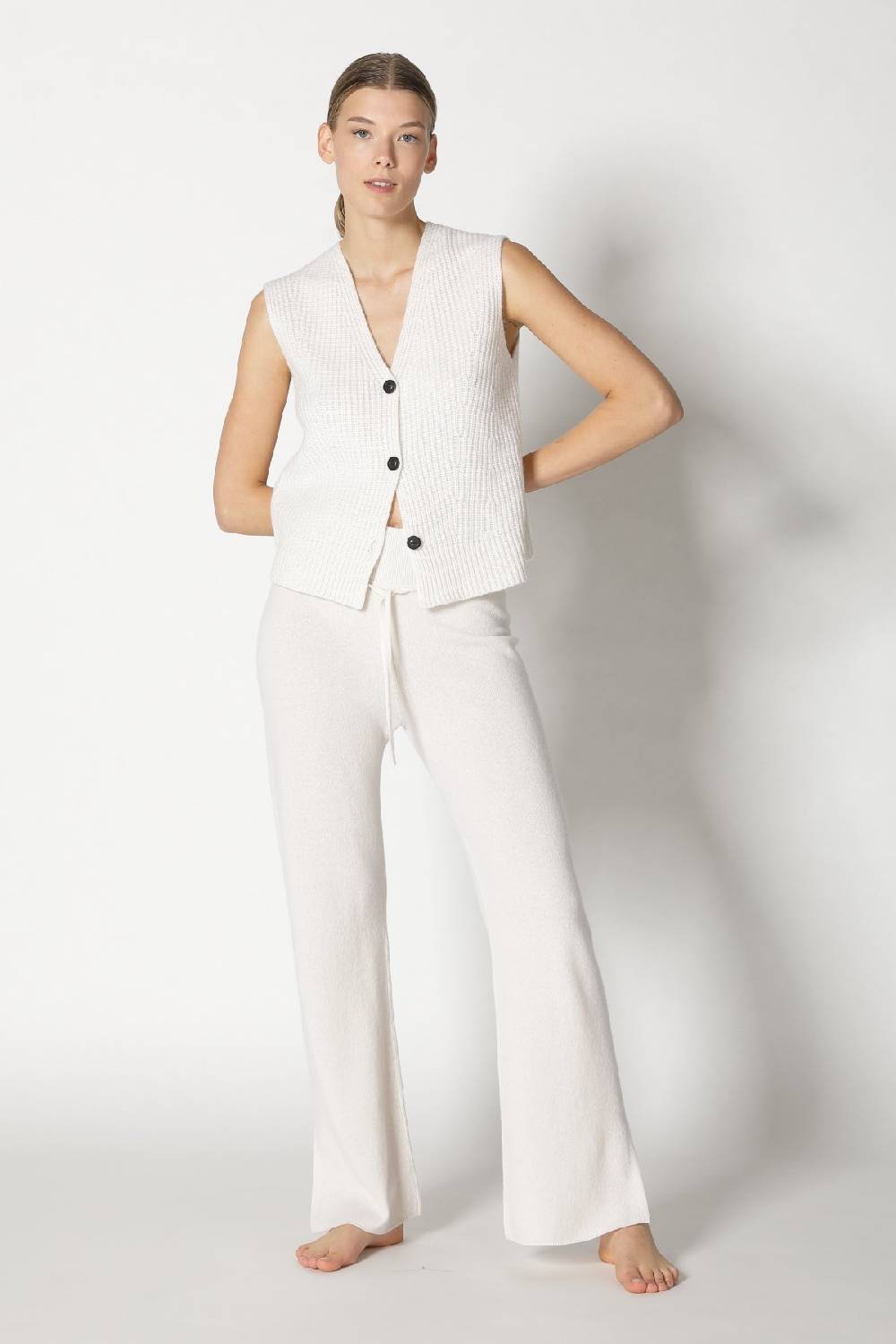 Sminfinity pure icon rib vest + pure slitted pants Bestseller