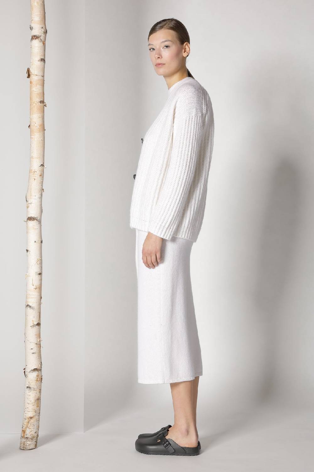 Sminfinity blurry ribbed cardigan + blurry crew top + blurry tulip skirt VIP-Rabatte