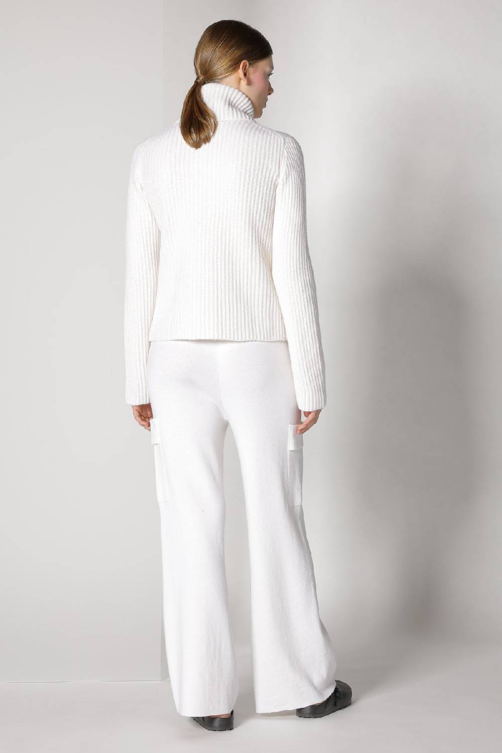 Sminfinity blurry ribbed zip-jacket + cargo bellbottom pants Tiefpreis