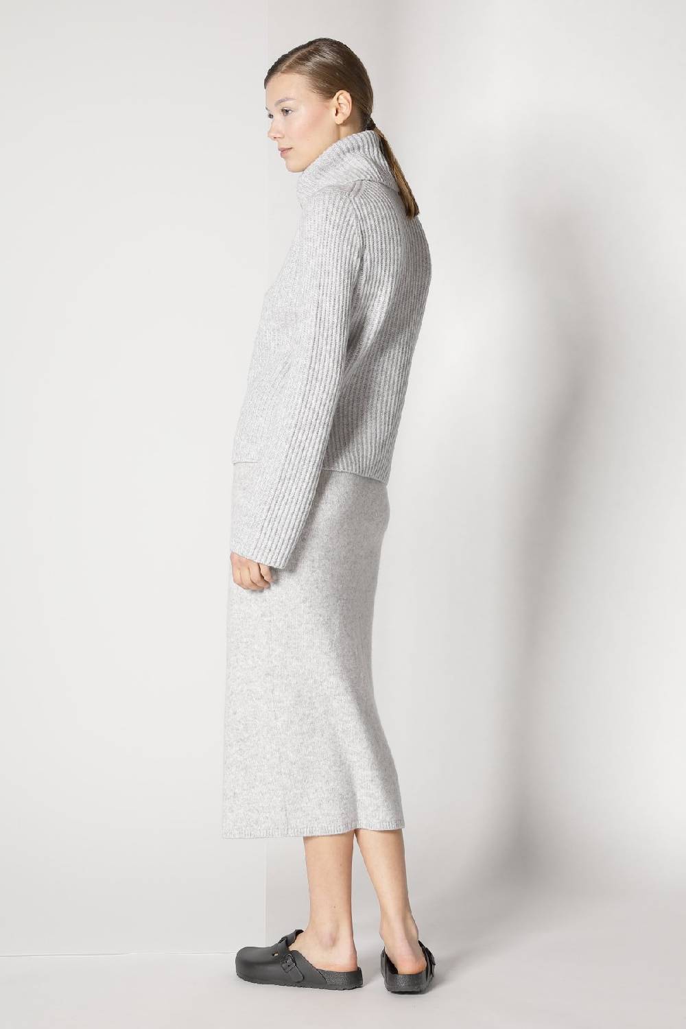 Sminfinity blurry ribbed zip-jacket + blurry crew top + blurry tulip skirt Neueste Stile