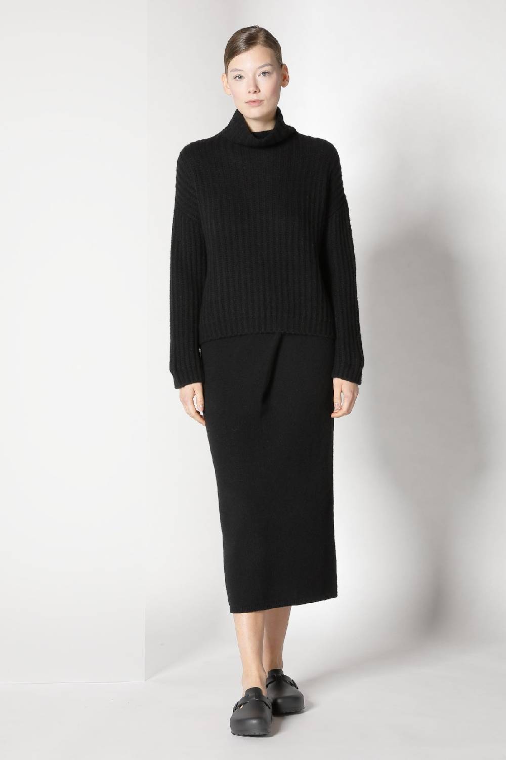 Sminfinity blurry triangle scarf + blurry ribbed turtleneck + blurry tulip skirt Zeitbegrenzte Promotion