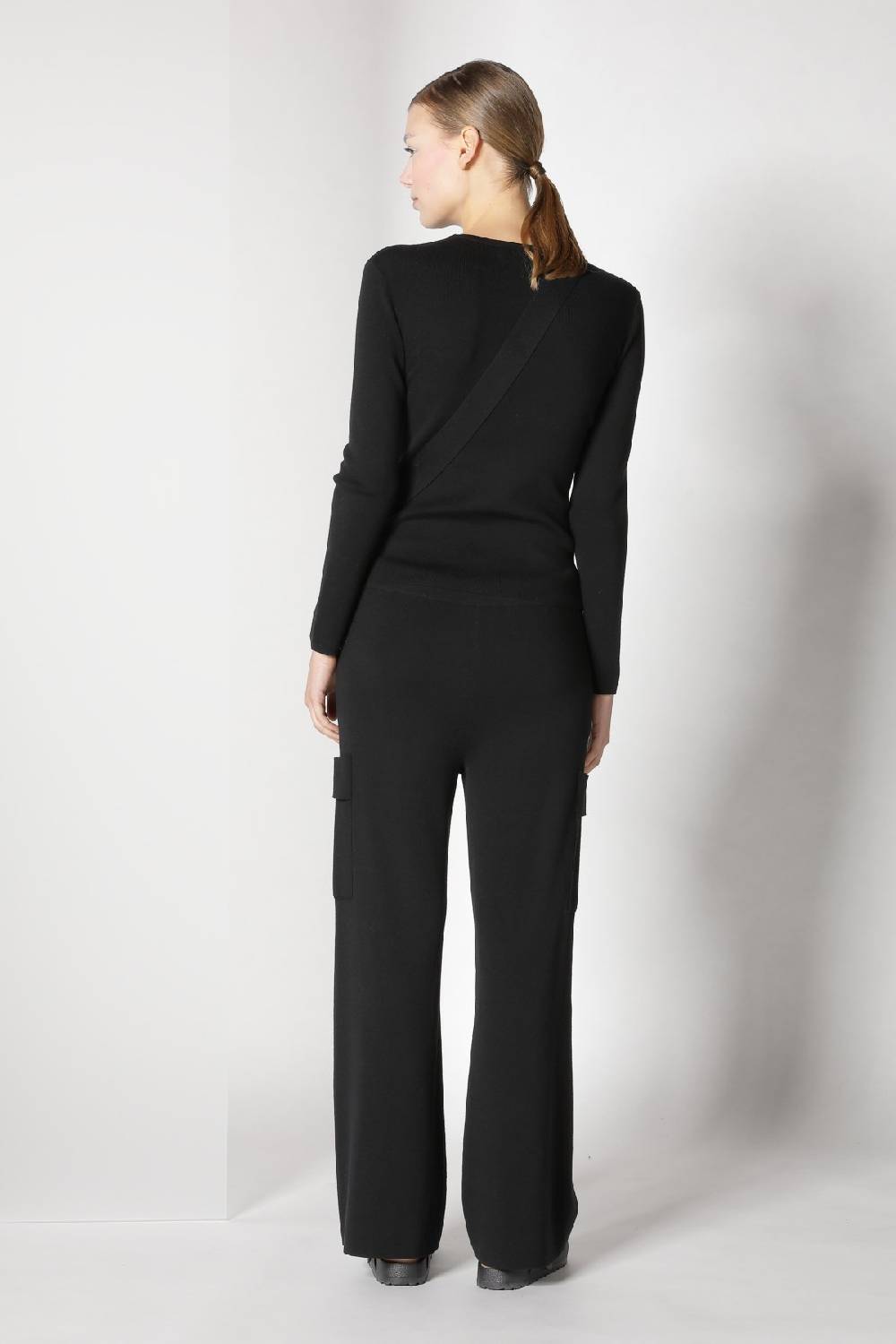 Sminfinity fitted crewneck + cargo bellbottom pants Bis zu 65% Rabatt