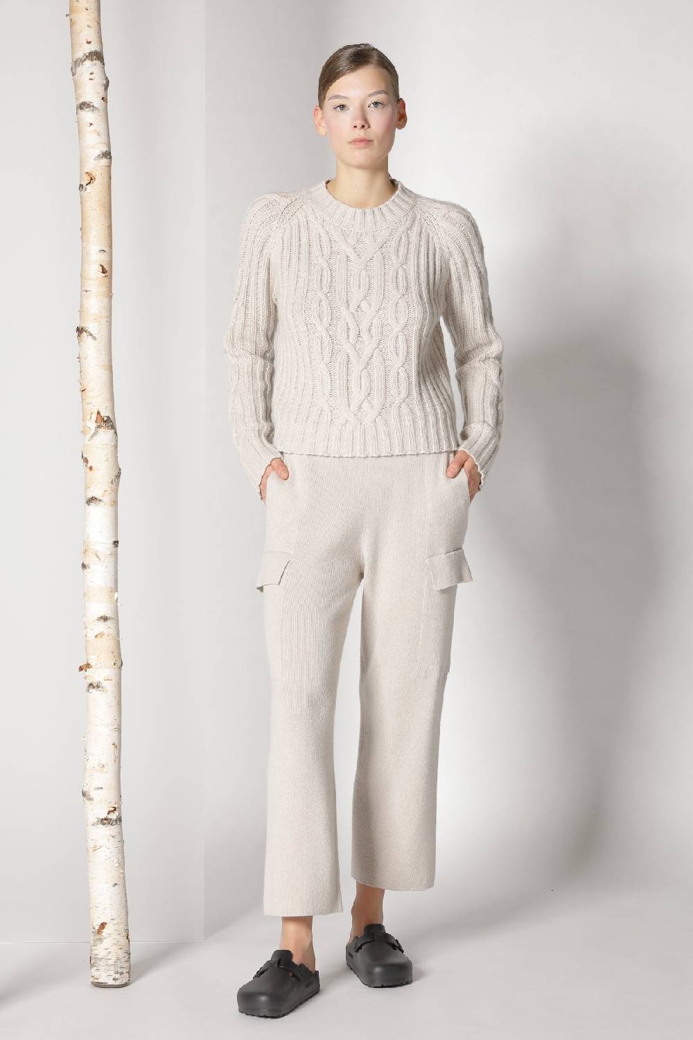 Sminfinity doubleface pea coat + chilly cable jumper + chilly cargo pants zollfrei
