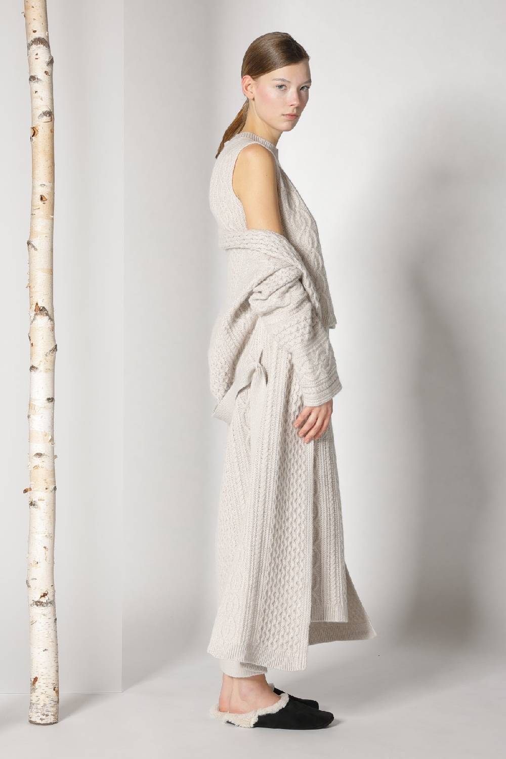 Sminfinity chilly cable maxi coat + chilly cable top + chilly cable maxi skirt Outlet