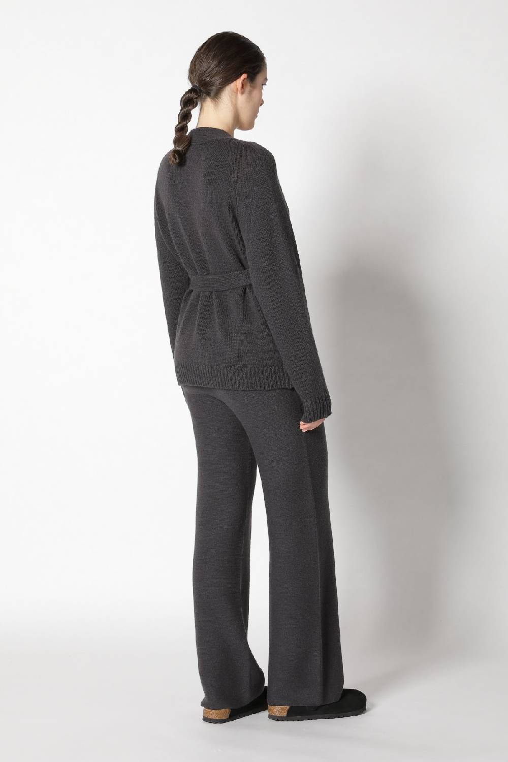 Sminfinity airy belted jacket + garter palazzo pants Sonderangebot