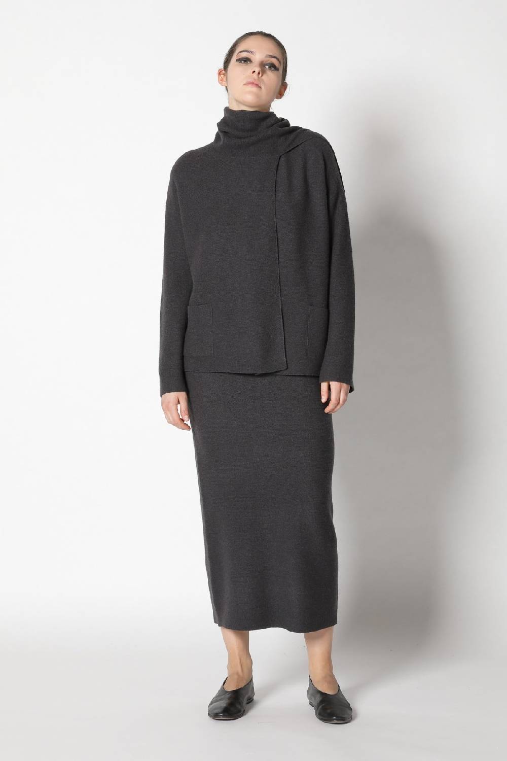 Sminfinity garter scarf jacket + garter maxi skirt Günstig kaufen