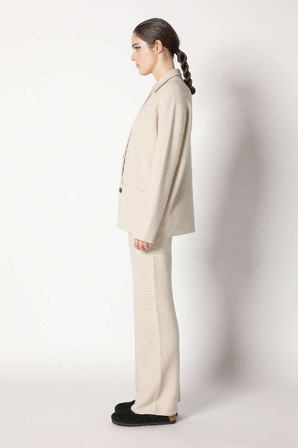 Sminfinity doubleface shirtjacket + garter palazzo pants Großer Ausverkauf