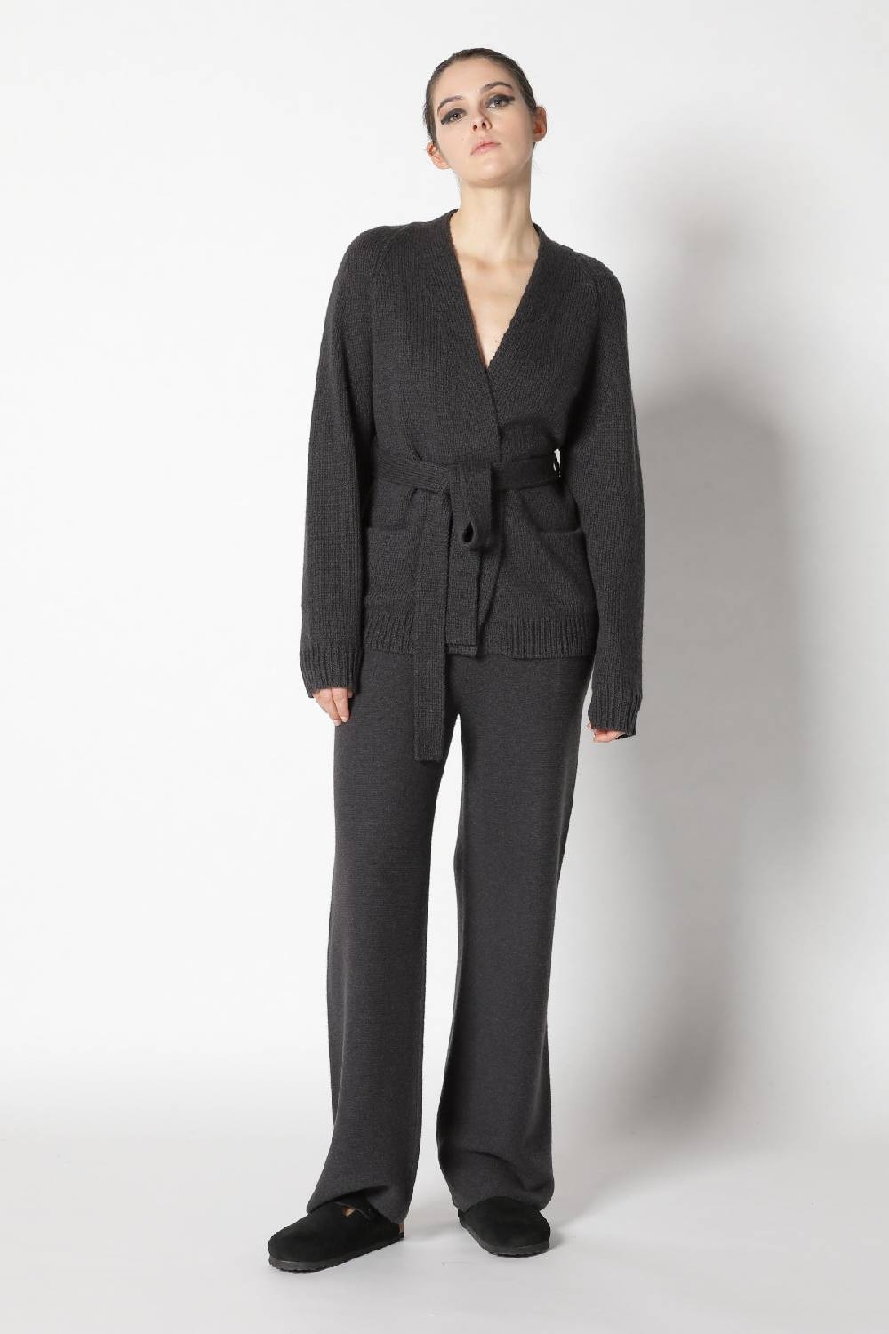 Sminfinity airy belted jacket + garter palazzo pants Saisonschlussverkauf