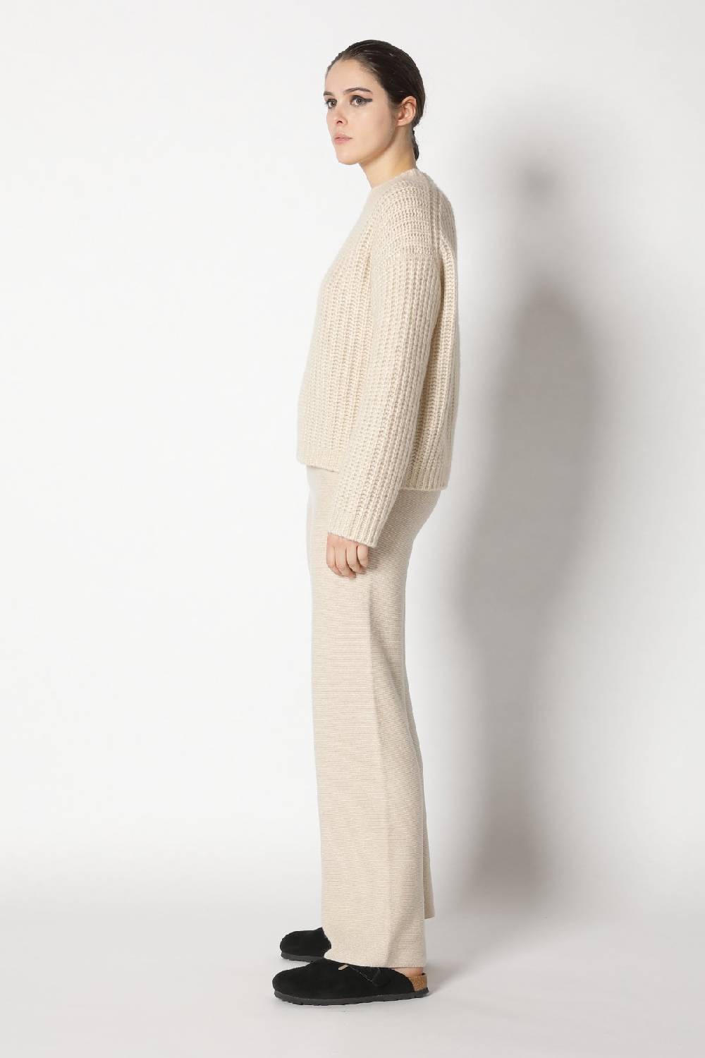 Sminfinity blurry chunky crewneck + garter palazzo pants Black Friday