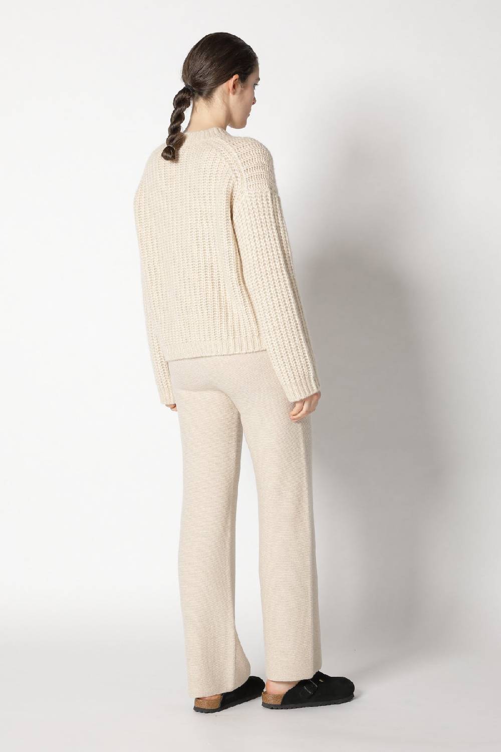 Sminfinity blurry chunky crewneck + garter palazzo pants Black Friday