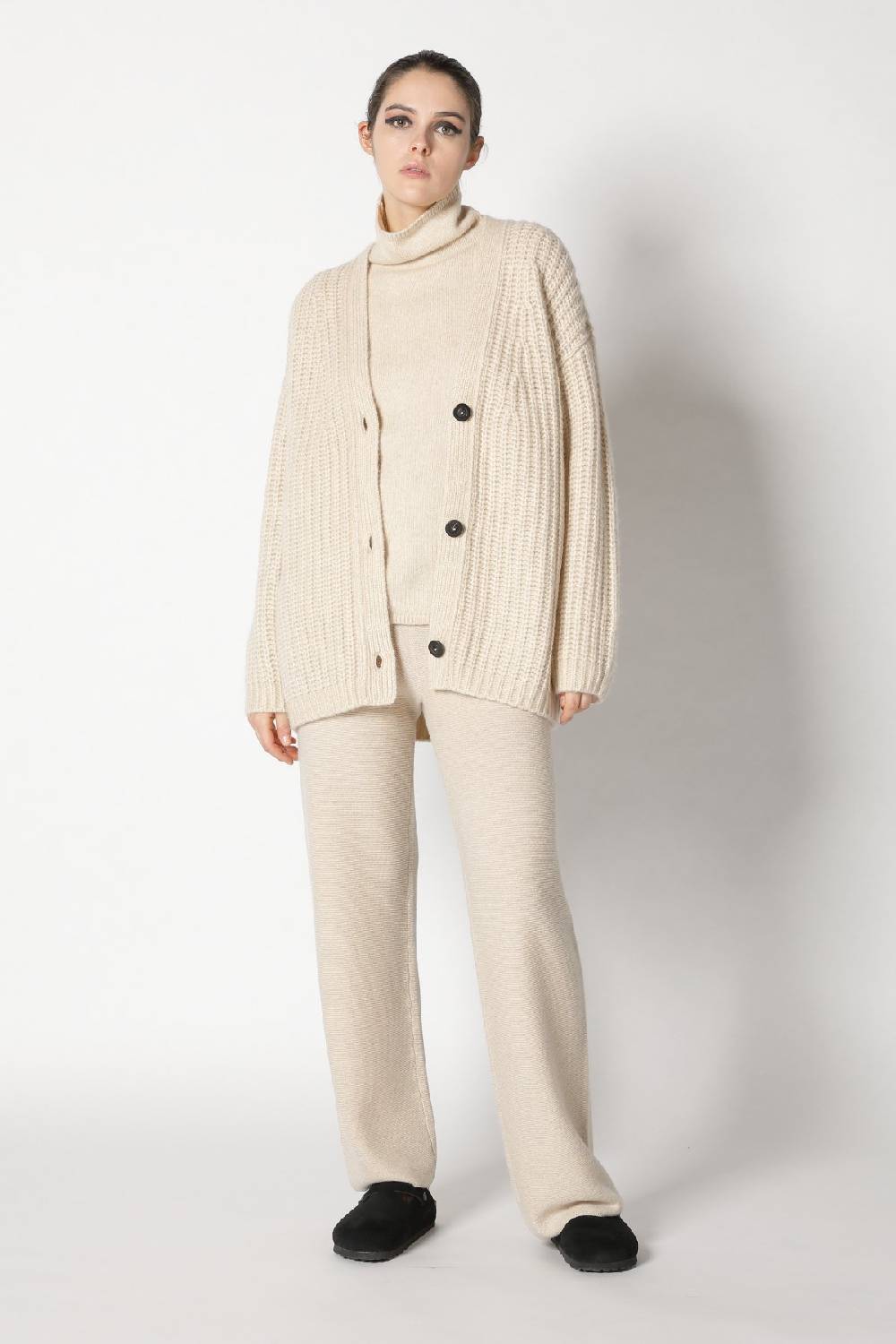 Sminfinity blurry chunky cardy + blurry turtle top + garter palazzo pants Cyber Monday